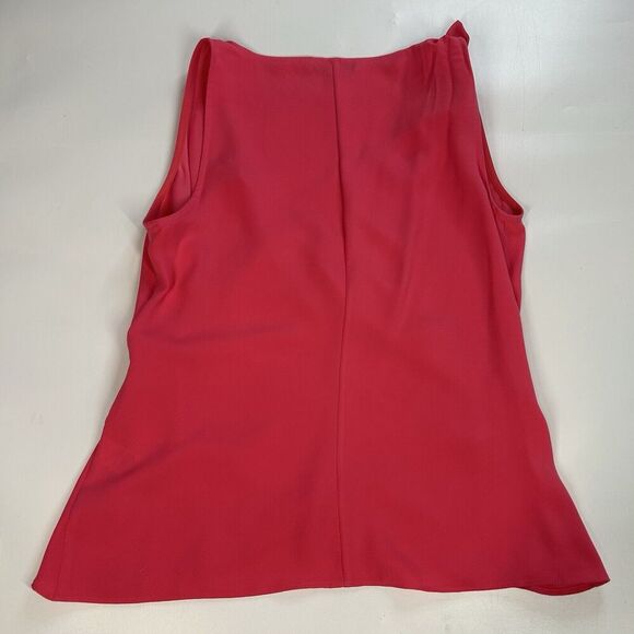 Trina Turk Top Womens 10 Pink Sleeveless Knot Beachy Resort Flowy Blouse - Picture 7 of 8